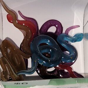 SNAKE BABIES Baby 6pc Mixed Blue Brown Red Purple Resin Figurine NEW collectible